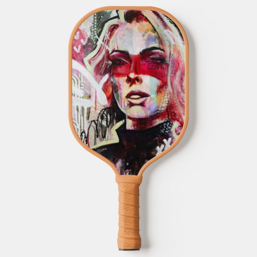 Love monogram Initiaal Pickleball Paddle (Voorkant)