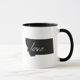 Love Montana Shaped Montanan Black Chalkboard Mok