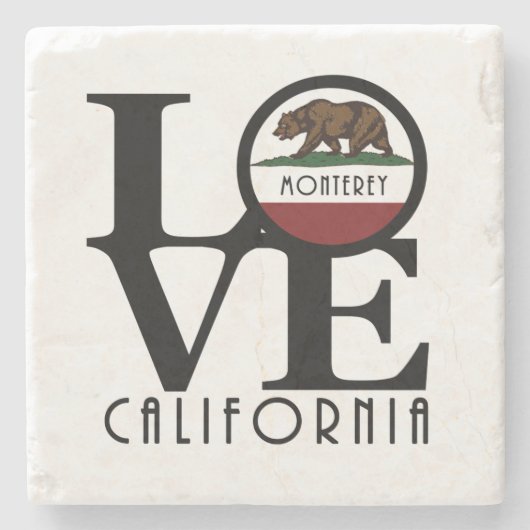 LOVE Monterey California Stenen Onderzetter (Voorkant)