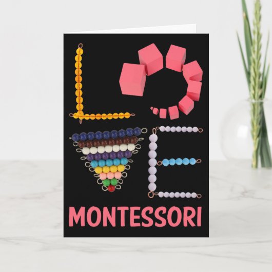 Love Montessori Education Math Teacher  Kaart (Voorkant)