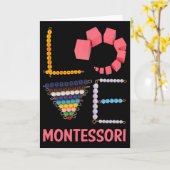 Love Montessori Education Math Teacher  Kaart (Gele Bloem)