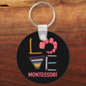 Love Montessori Education Math Teacher  Sleutelhanger (Voorkant)