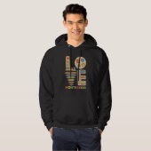 Love Montessori Teacher Montessori Education Back  Hoodie (Voorkant volledig)