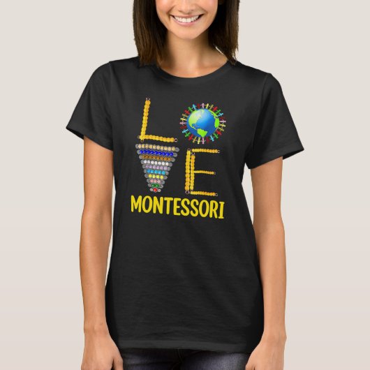 Love Montessori Teacher Montessori Education Back T-shirt (Voorkant)