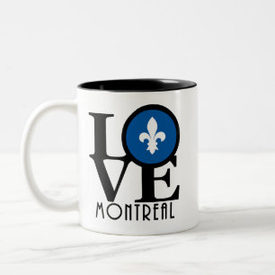 LOVE Montreal Quebec 11oz Tweekleurige Koffiemok