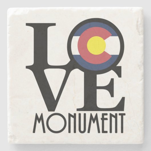 LOVE Monument Colorado Stenen Onderzetter (Voorkant)