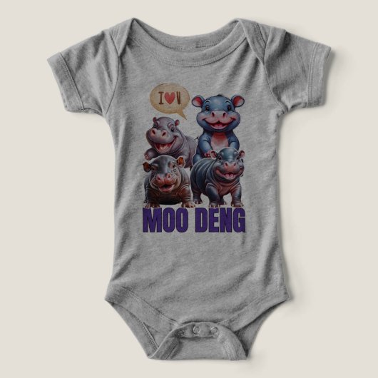 Love moo Deng Thai grappig bekend klein baby nijlp (Design voorkant)