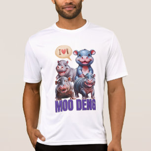 Love moo Deng Thai grappig bekend klein baby nijlp T-shirt