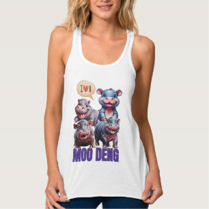Love moo Deng Thai grappig bekend klein baby nijlp Tanktop