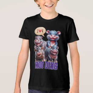 Love moo Deng Thai grappig bekend klein baby nijlp Tri-Blend Shirt