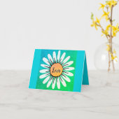 LOVE Mooie Madelief Bloem Valentijnsdag  Kaart (Gele Bloem)