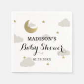 Love Moon and Back Glitter Star Clouds Baby shower Servet (Voorkant)