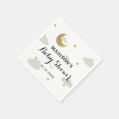Love Moon and Back Glitter Star Clouds Baby shower Servet (Hoek)