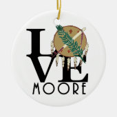 LOVE Moore Oklahoma Keramisch Ornament (Voorkant)