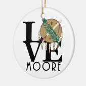 LOVE Moore Oklahoma Keramisch Ornament (Links)