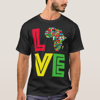 Love Motherland Africa Map T-shirt
