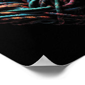 Love Mountain Climbing Rock Climber Heart Poster (Hoek)