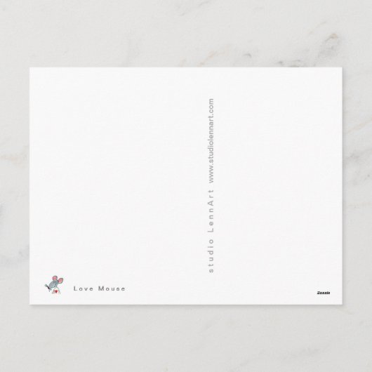 Love Mouse Feestdagenkaart (Achterkant)
