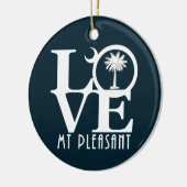 LOVE Mt Pleasant South Carolina Keramisch Ornament (Links)