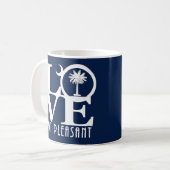 LOVE Mt Pleasant South Carolina Koffiemok (Voorkant links)