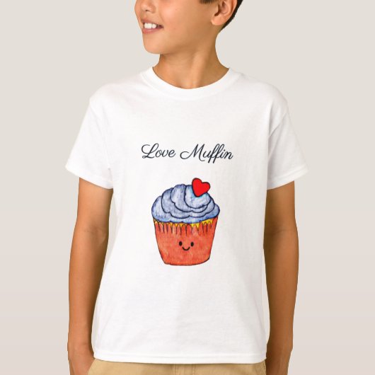 Love Muffin Blue T-shirt (Voorkant)