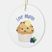 Love Muffin Keramisch Ornament (Links)