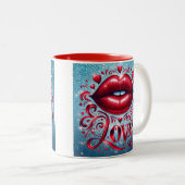 Love Mug Tweekleurige Koffiemok (Voorkant rechts)