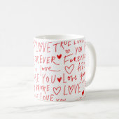 Love Mug, Valentine's Day Gift Coffee Mug Koffiemok (Voorkant rechts)