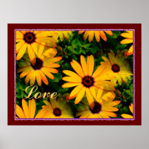 Love Multi Floral Poster