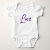 Love multicolor serif font text romper (Voorkant)