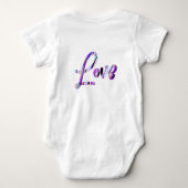 Love multicolor serif font text romper (Achterkant)