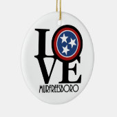 LOVE Murfreesboro Keramisch Ornament (Rechts)