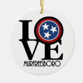 LOVE Murfreesboro Keramisch Ornament (Voorkant)