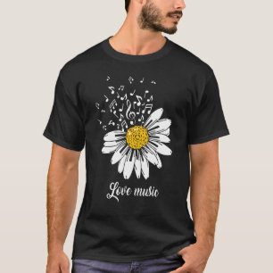 Love Music and Chrysanthemums T-shirt