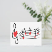 Love Music Briefkaart (Staand voorkant)