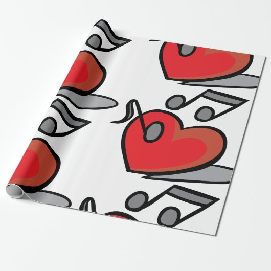 Love Music Cadeaupapier (Uitgerold)