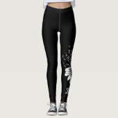 Love Music Daisy Flower Leggings (Voorkant)
