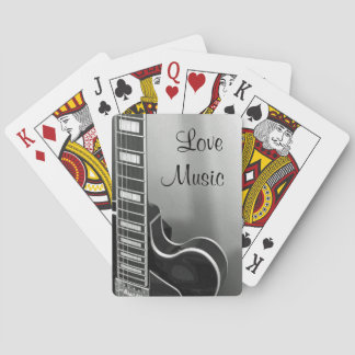 Love Music Guitar Pokerkaarten