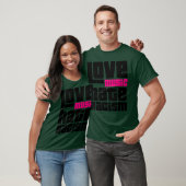 Love Music Hate Racisme cadeau T-shirt (Unisex)