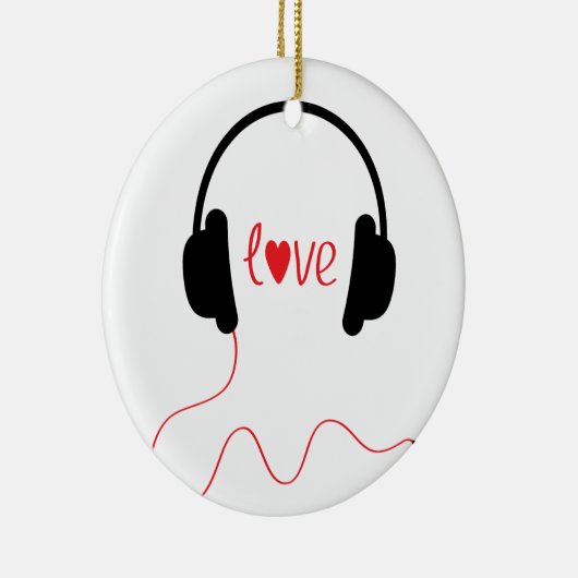 Love Music Keramisch Ornament (Rechts)