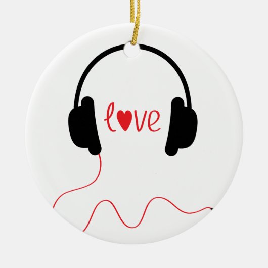 Love Music Keramisch Ornament (Voorkant)