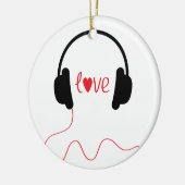 Love Music Keramisch Ornament (Links)