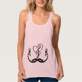 Love Music Note Kokopelli Southwestern Tanktop (Voorkant)