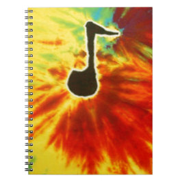 Love Music Note Tie Dye PhatDyes Notitieboek