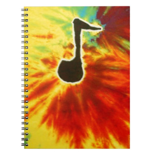 Love Music Note Tie Dye PhatDyes Notitieboek (Voorkant)