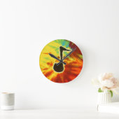 Love Music Note Tie Dye PhatDyes Ronde Klok (Huis)