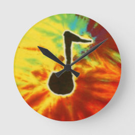 Love Music Note Tie Dye PhatDyes Ronde Klok