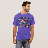 Love Music Ornament retro T-shirt (Voorkant volledig)