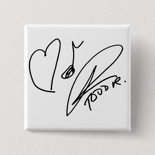 Love-Music-Pin Vierkante Button 5,1 Cm (Voorkant)