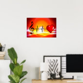 Love Music Poster (Thuiskantoor)
